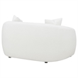 Pemberly Row Modern Fabric Upholstered Tight Back Loveseat White