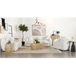 Pemberly Row Modern Fabric Upholstered Tight Back Chair White