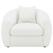 Pemberly Row Modern Fabric Upholstered Tight Back Chair White