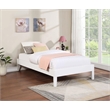 Pemberly Row Contemporary Wood Platform Full Bed in in White