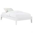 Pemberly Row Contemporary Wood Platform Full Bed in in White