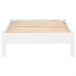 Pemberly Row Contemporary Wood Platform Full Bed in in White