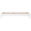 Pemberly Row Contemporary Wood Platform Full Bed in in White
