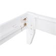 Pemberly Row Contemporary Wood Platform Full Bed in in White