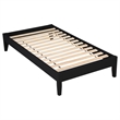 Pemberly Row Contemporary Wood Platform Full Bed in Black Finish