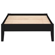 Pemberly Row Contemporary Wood Platform Full Bed in Black Finish