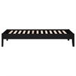 Pemberly Row Contemporary Wood Platform Full Bed in Black Finish