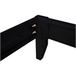 Pemberly Row Contemporary Wood Platform Full Bed in Black Finish