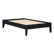 Pemberly Row Contemporary Wood Platform Full Bed in Black Finish