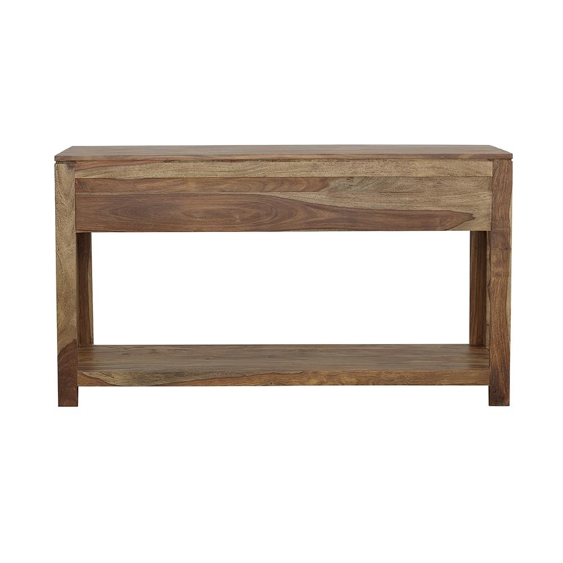 Pemberley Row Sheesham Natural Console Table Rectangular Adjustable 31
