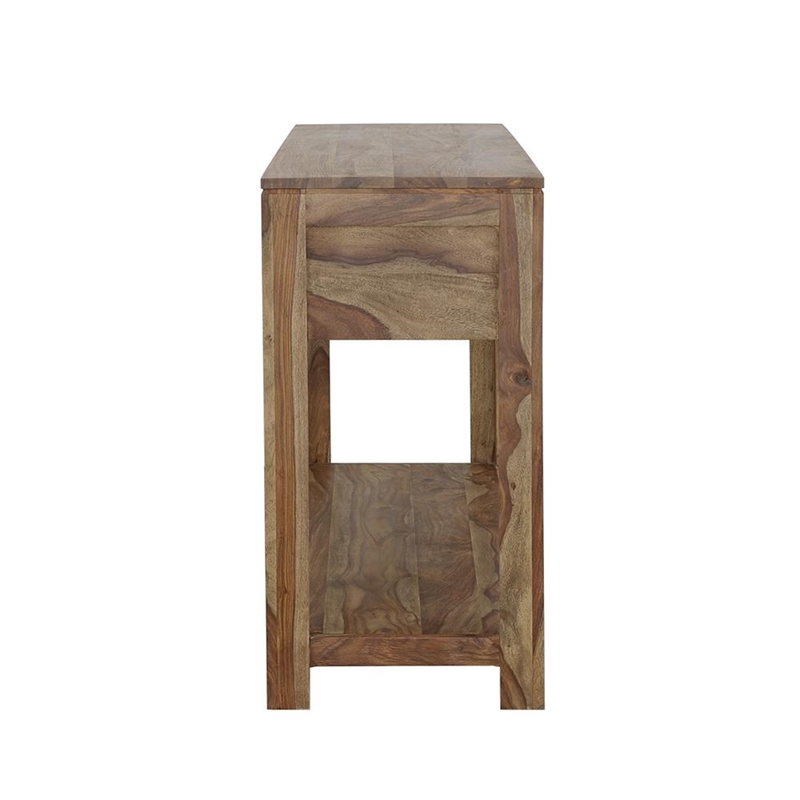 Pemberley Row Sheesham Natural Console Table Rectangular Adjustable 31