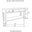 Pemberley Row Sheesham Natural Console Table Rectangular Adjustable 31