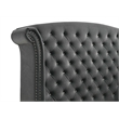 Pemberley Row Velvet Gray Upholstered Eastern King Bed Wingback Tufted 96.25