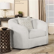 Pemberly Row Modern Fabric Upholstered Tight Back Chair Latte