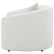 Pemberly Row Modern Fabric Upholstered Tight Back Chair Latte