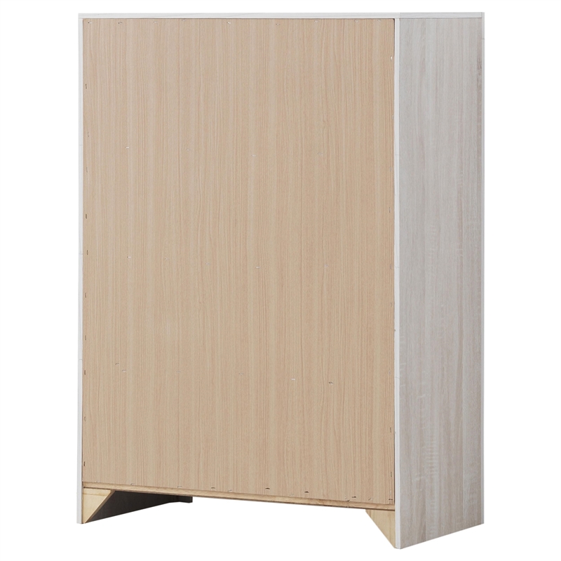 Pemberly Row 4-drawer Farmhouse Wood Chest in Coastal White Finish