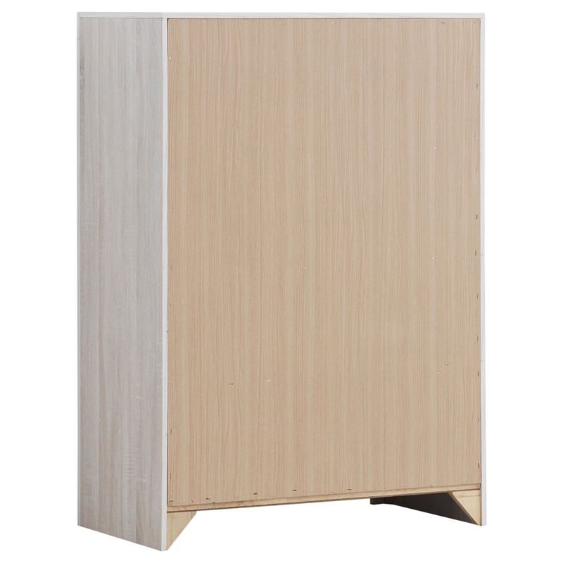 Pemberly Row 4-drawer Farmhouse Wood Chest in Coastal White Finish