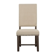 Pemberly Row Transitional Wood Upholstered Side Chairs Beige