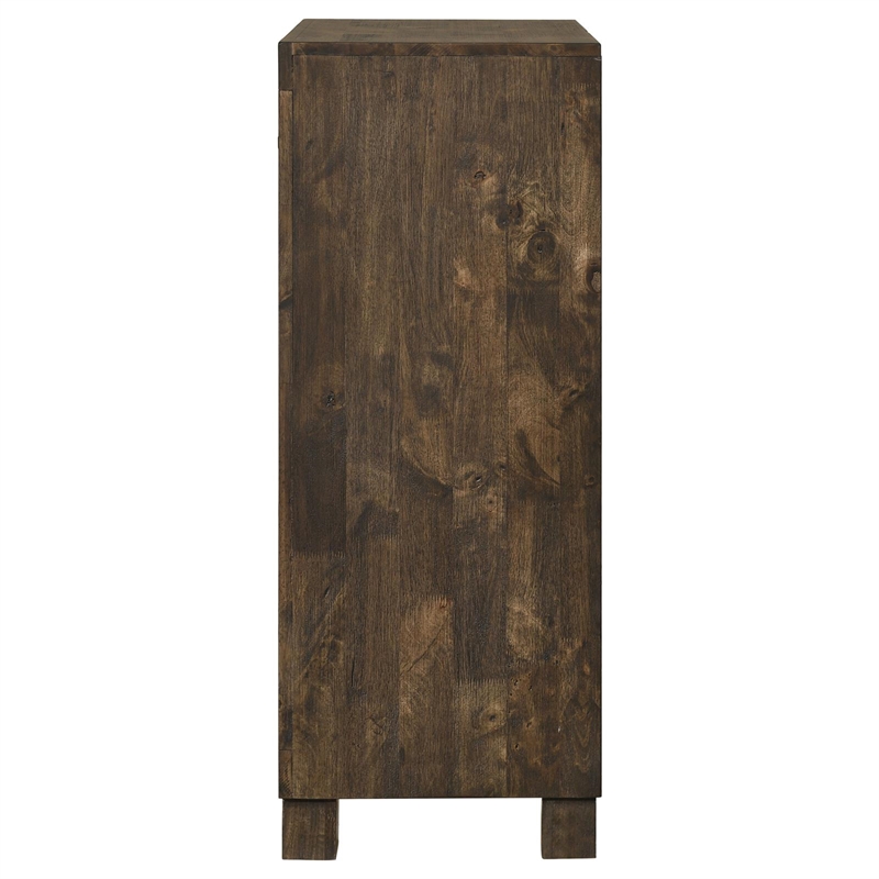Pemberly Row 5-drawer Farmhouse Wood Chest Rustic Golden Brown
