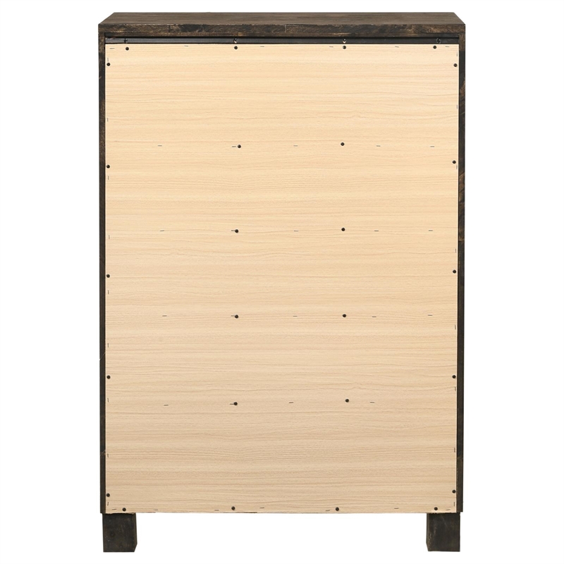 Pemberly Row 5-drawer Farmhouse Wood Chest Rustic Golden Brown