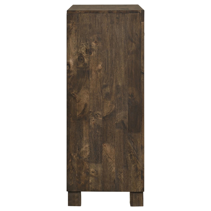 Pemberly Row 5-drawer Farmhouse Wood Chest Rustic Golden Brown