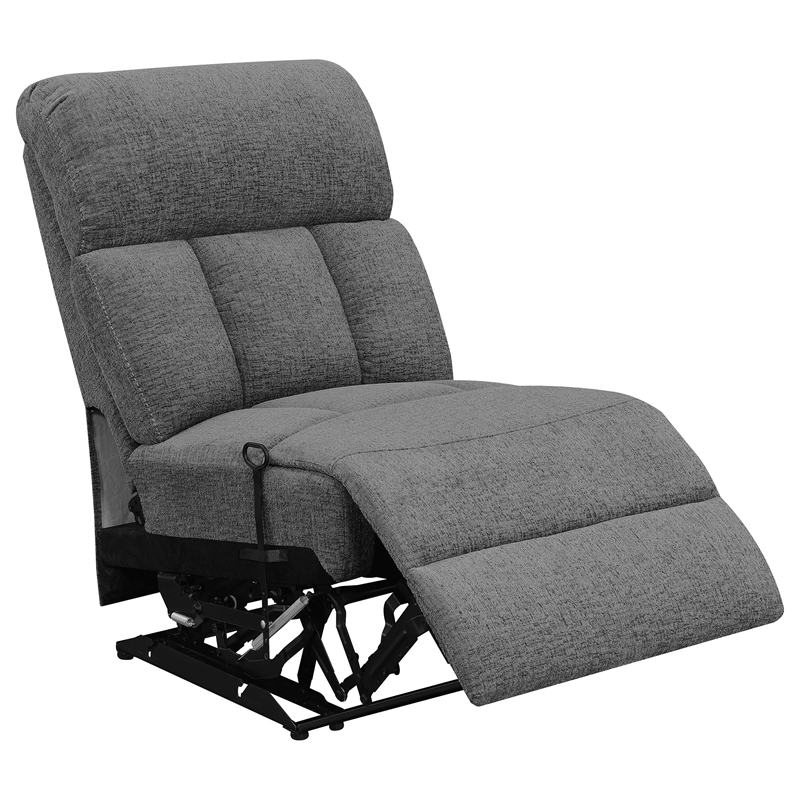 Pemberly Row 5-Piece Upholstered Theater Seating in Charcoal