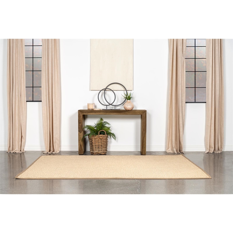 Pemberly Row Rectangular Farmhouse Solid Wood Sofa Table in Brown