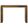 Pemberly Row Rectangular Farmhouse Solid Wood Sofa Table in Brown