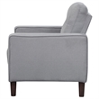 Pemberly Row Upholstered Fabric Chair with Track Arms in Gray