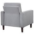 Pemberly Row Upholstered Fabric Chair with Track Arms in Gray