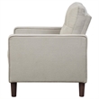 Pemberly Row Upholstered Fabric Chair with Track Arms in Beige
