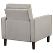 Pemberly Row Upholstered Fabric Chair with Track Arms in Beige