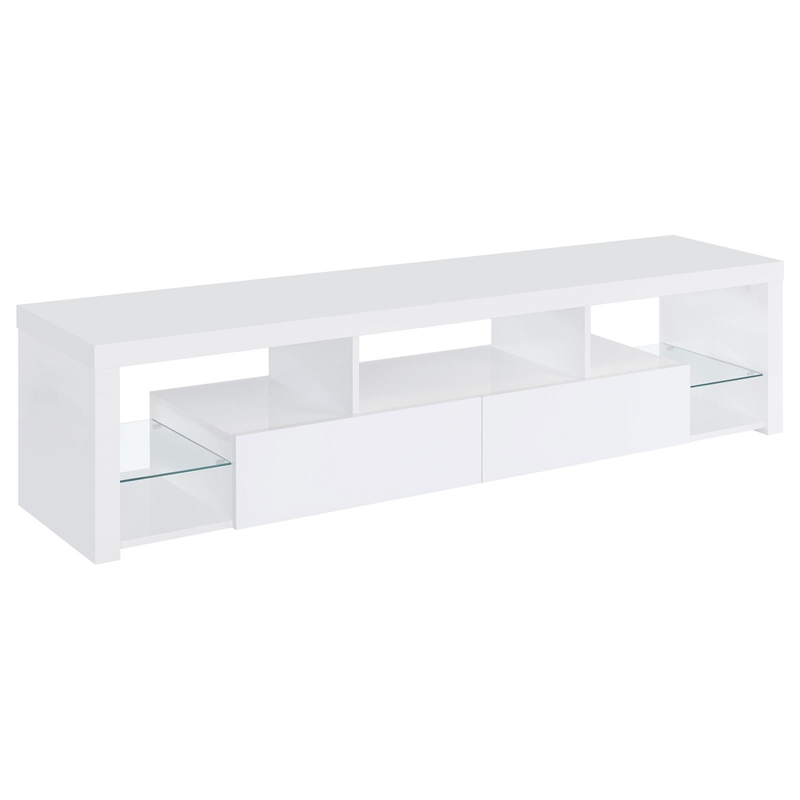 Pemberly Row 3-Piece Modern Wood Entertainment Center in White