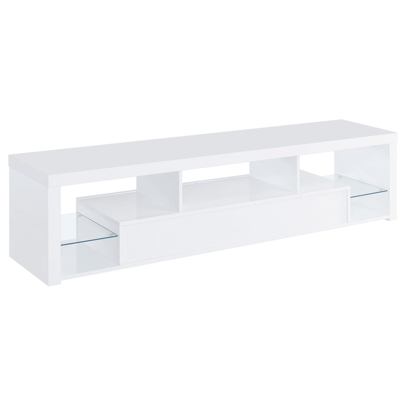 Pemberly Row 3-Piece Modern Wood Entertainment Center in White