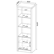 Pemberly Row 3-Shelf Farmhouse Wood Media Tower in Gray Driftwood