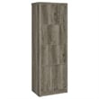 Pemberly Row 3-Shelf Farmhouse Wood Media Tower in Gray Driftwood