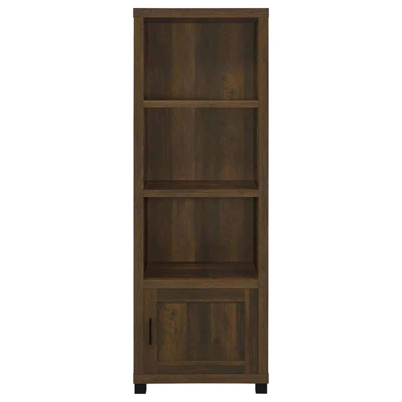 Pemberly Row 3-shelf Transitional Wood Media Tower in Dark Pine