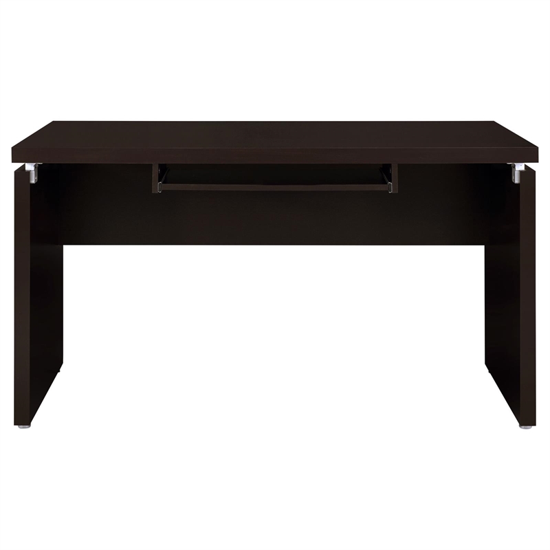 Pemberly Row Engineered Wood L-Shape Computer Desk Cappuccino