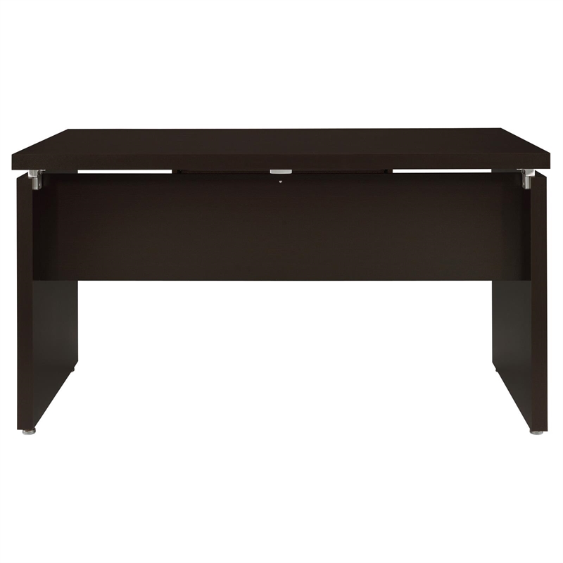 Pemberly Row Engineered Wood L-Shape Computer Desk Cappuccino