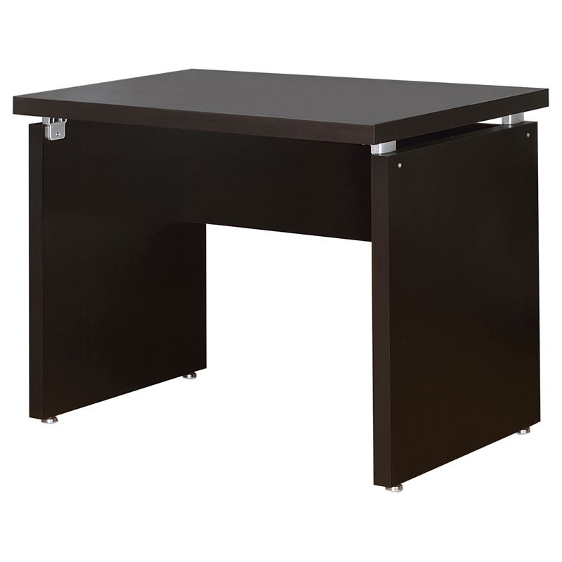 Pemberly Row Engineered Wood L-Shape Computer Desk Cappuccino