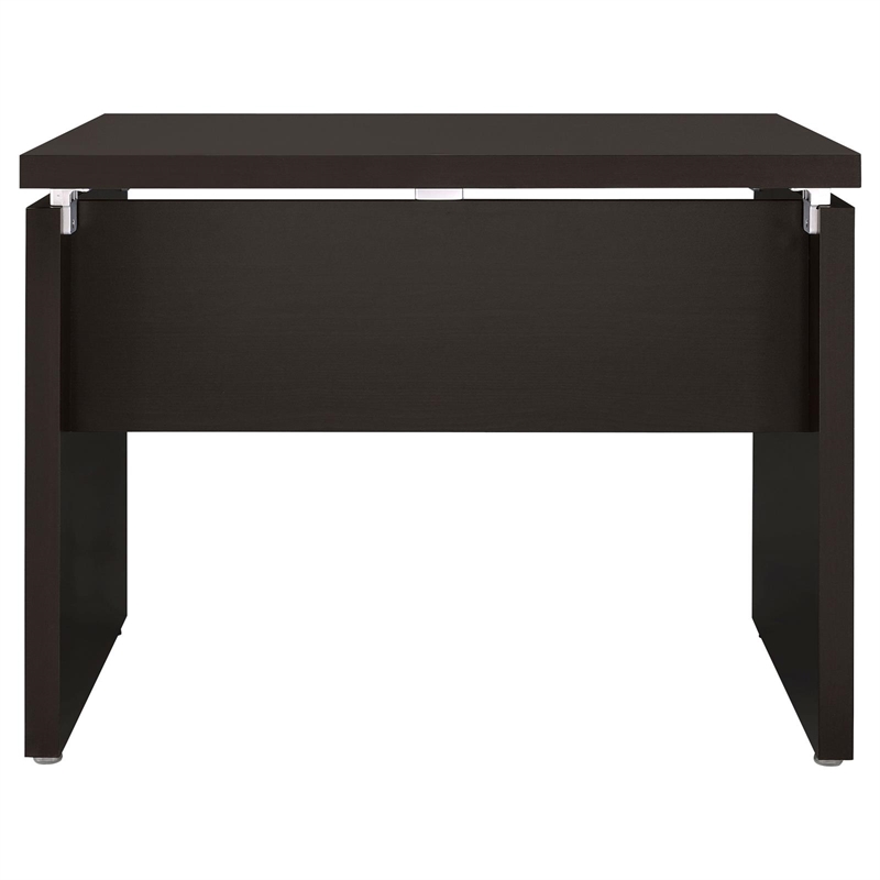 Pemberly Row Engineered Wood L-Shape Computer Desk Cappuccino