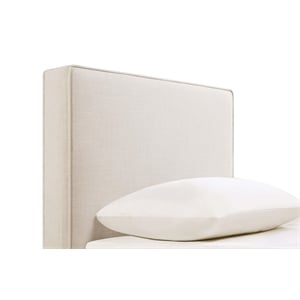 Pemberly Row 46.5&quot x 43&quot Rectangular Fabric Twin Headboard Sand Beige