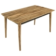 Pemberly Row Farmhouse Rectangular Wood Counter Height Table in Natural