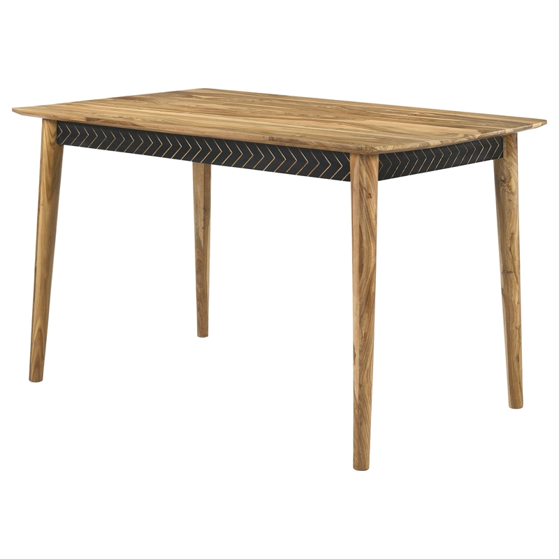 Pemberly Row Farmhouse Rectangular Wood Counter Height Table in Natural