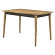Pemberly Row Farmhouse Rectangular Wood Counter Height Table in Natural