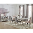 Pemberly Row Rectangle Glass & Metal Dining Table in White and Chrome