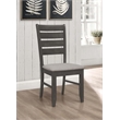 Pemberly Row Contemporary Wood Ladder Back Side Chair Gray and Dark Gray