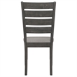 Pemberly Row Contemporary Wood Ladder Back Side Chair Gray and Dark Gray