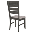 Pemberly Row Contemporary Wood Ladder Back Side Chair Gray and Dark Gray