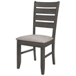 Pemberly Row Contemporary Wood Ladder Back Side Chair Gray and Dark Gray